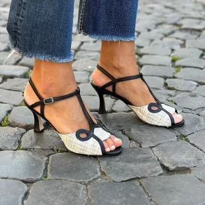 ISABELLA | SANDALES À TALON MOYEN STYLE RÉTRO