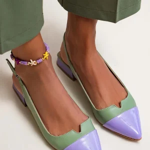 CATERINA | Ballerines élégantes avec bout contrasté et détails bicolores pour un look sophistiqué