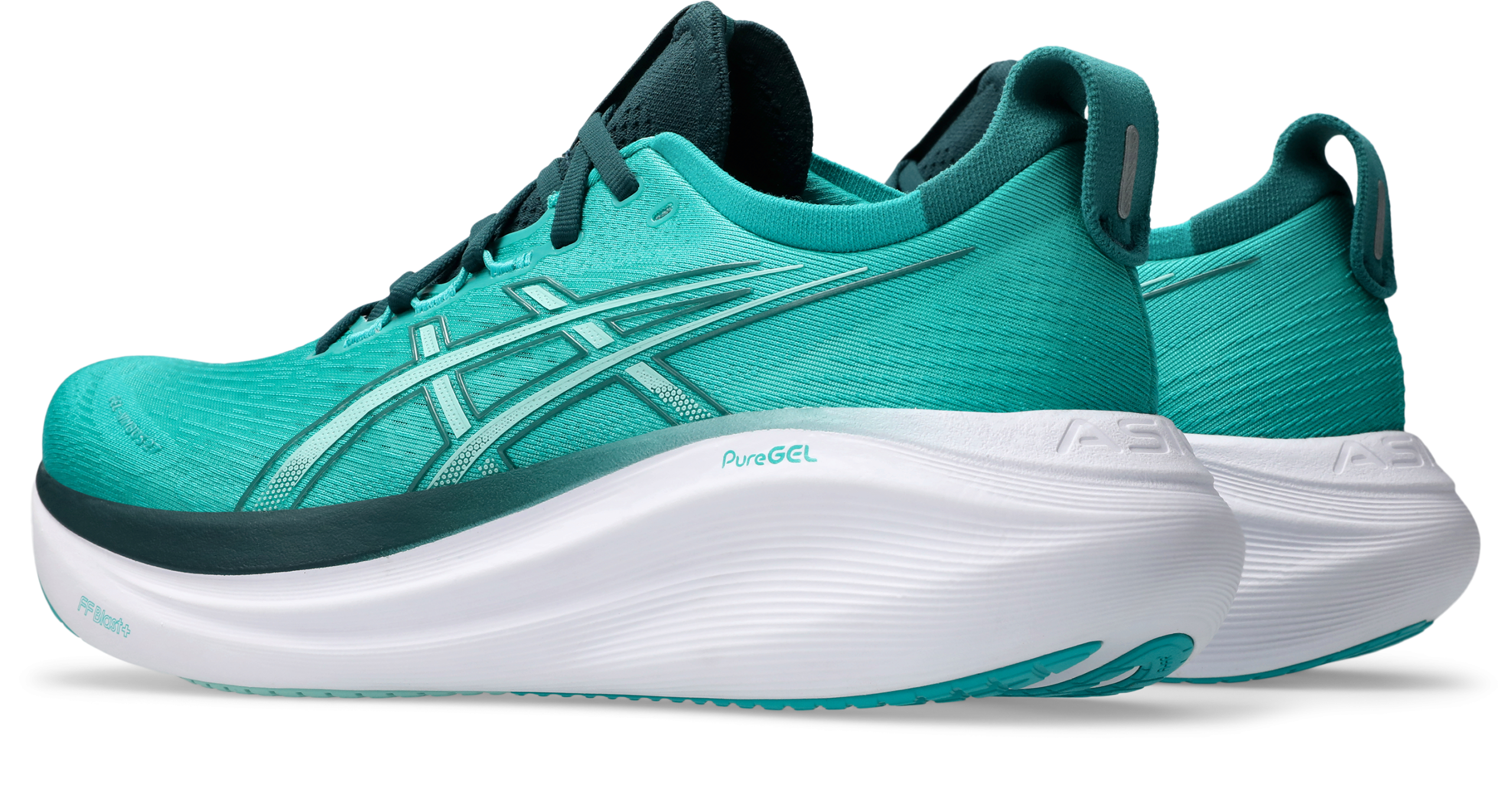 ASICS GEL NIMBUS 27 Wave Teal/Saxon Green – Image 8