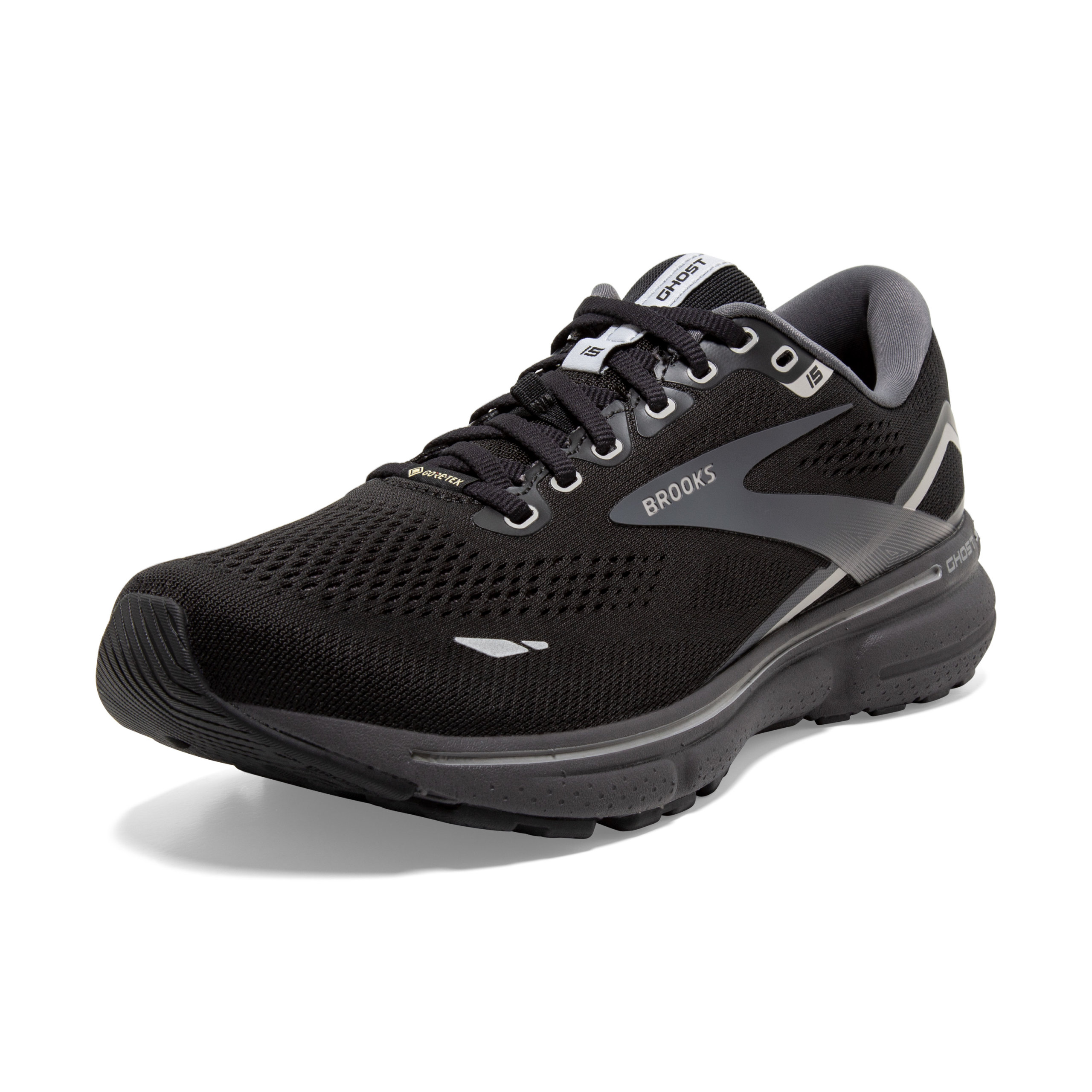 BROOKS GHOST 15 GTX Black/Blackened Pearl/Alloy – Image 4