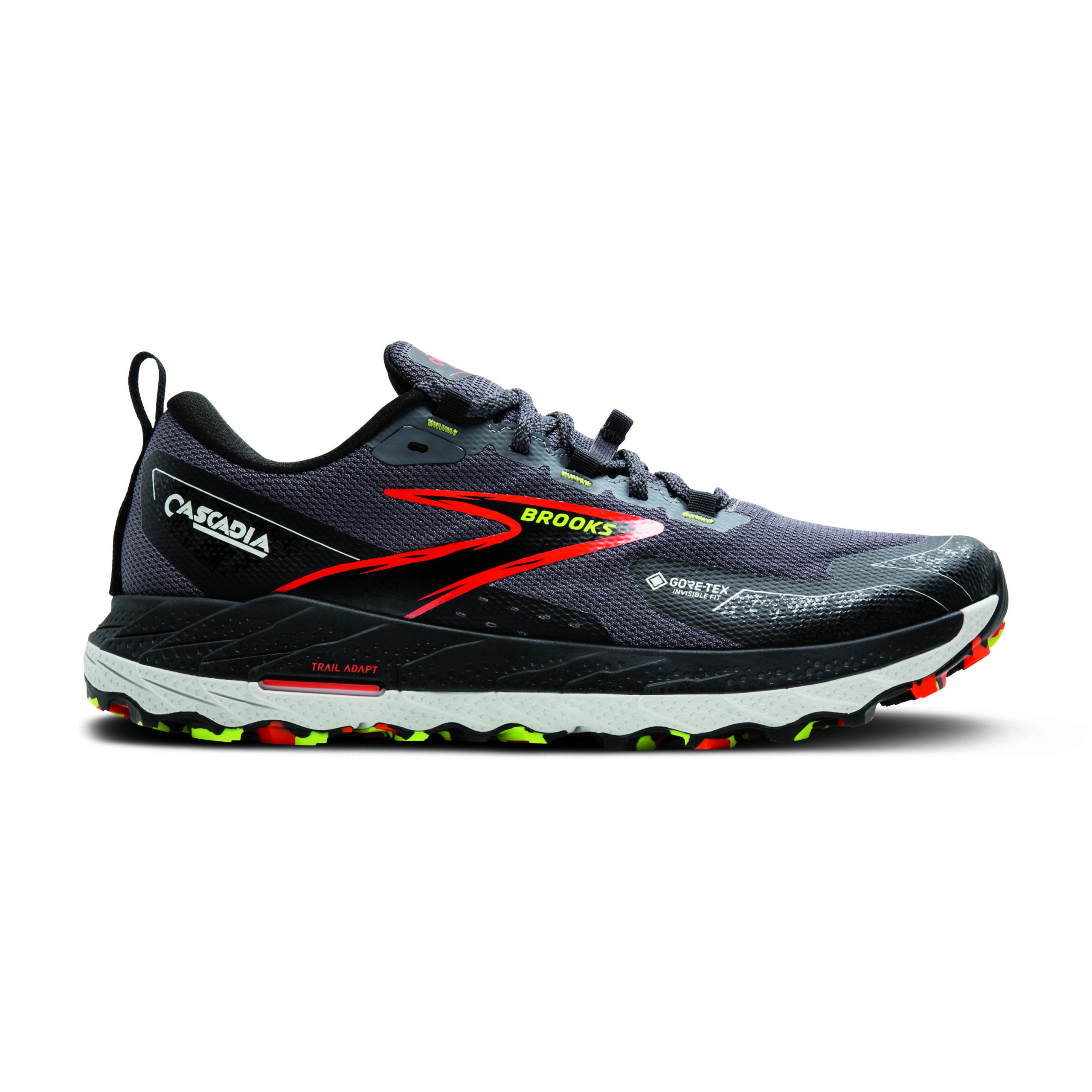 BROOKS CASCADIA GTX 18 Blackened Pearl/Black/Tomato – Image 8