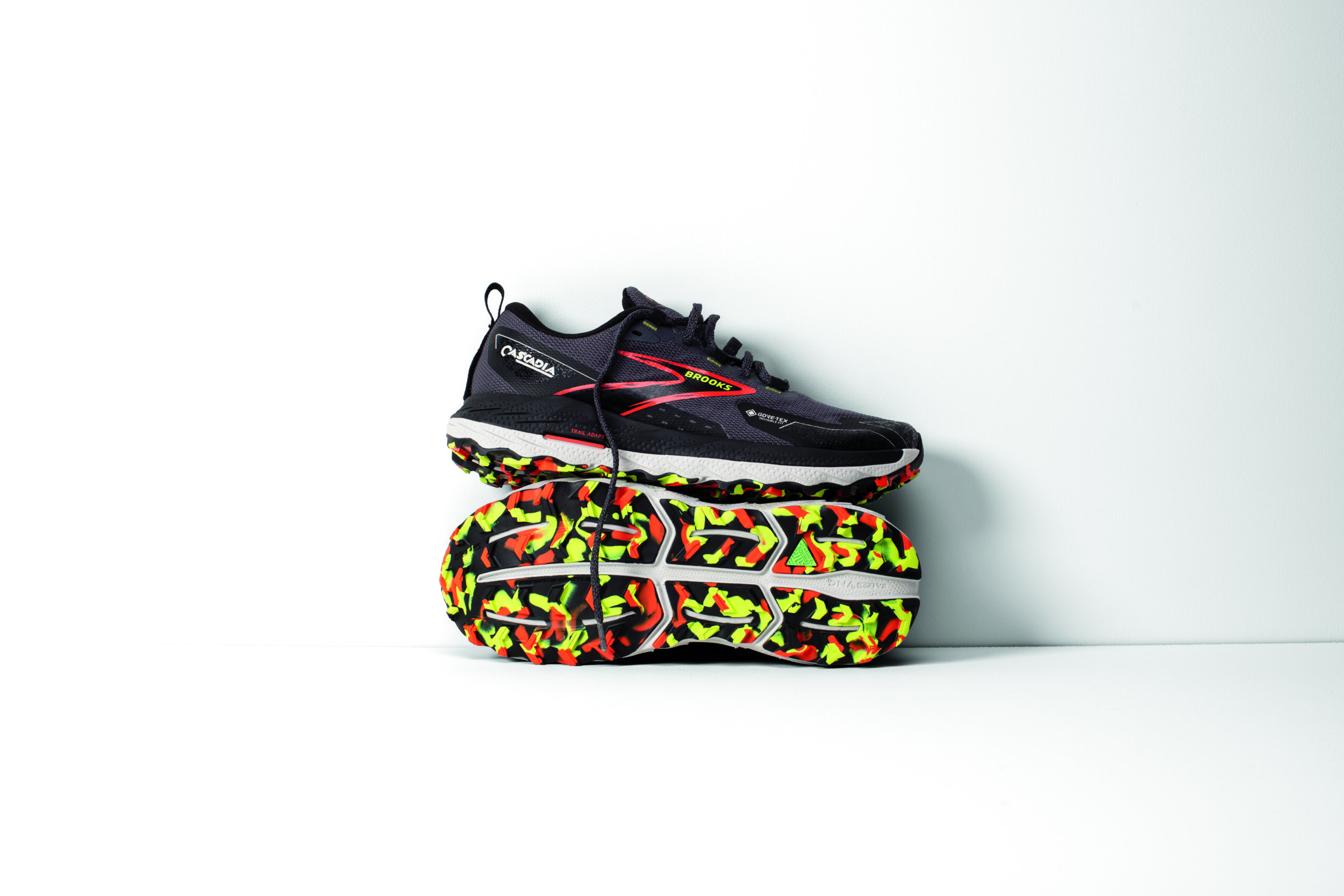 BROOKS CASCADIA GTX 18 Blackened Pearl/Black/Tomato – Image 7