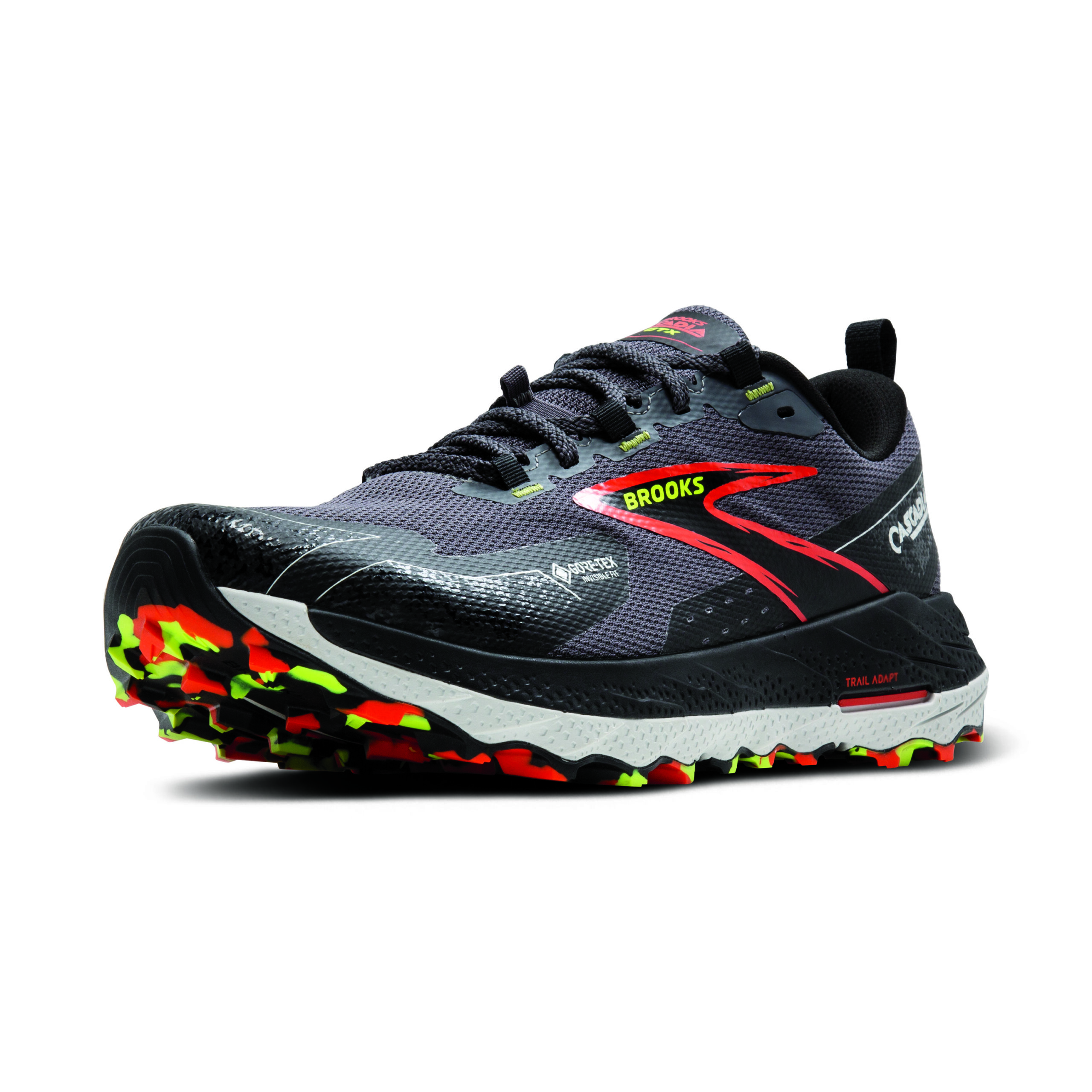 BROOKS CASCADIA GTX 18 Blackened Pearl/Black/Tomato – Image 6