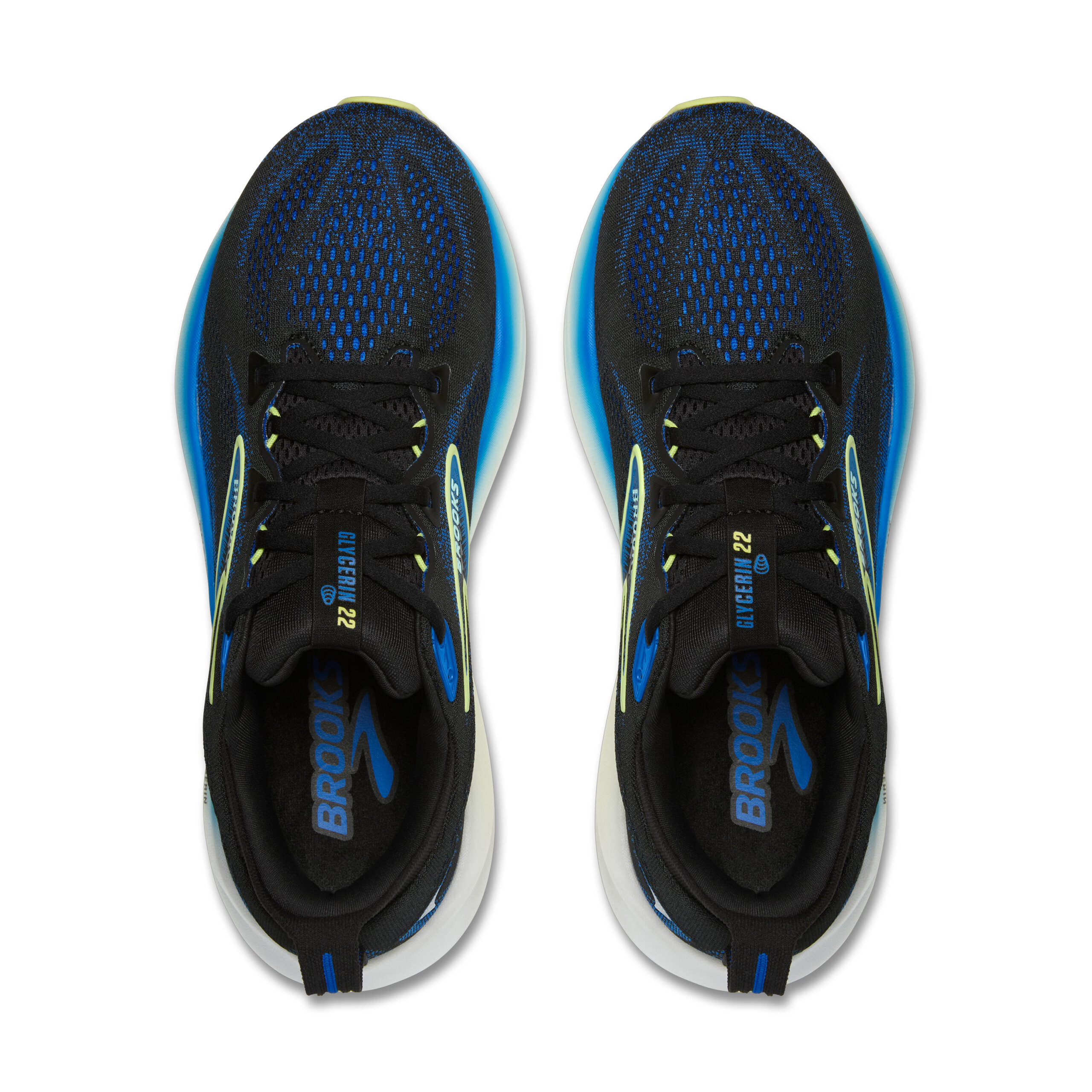 BROOKS GLYCERIN 22 Black/Cobalt/Neo Yellow – Image 5