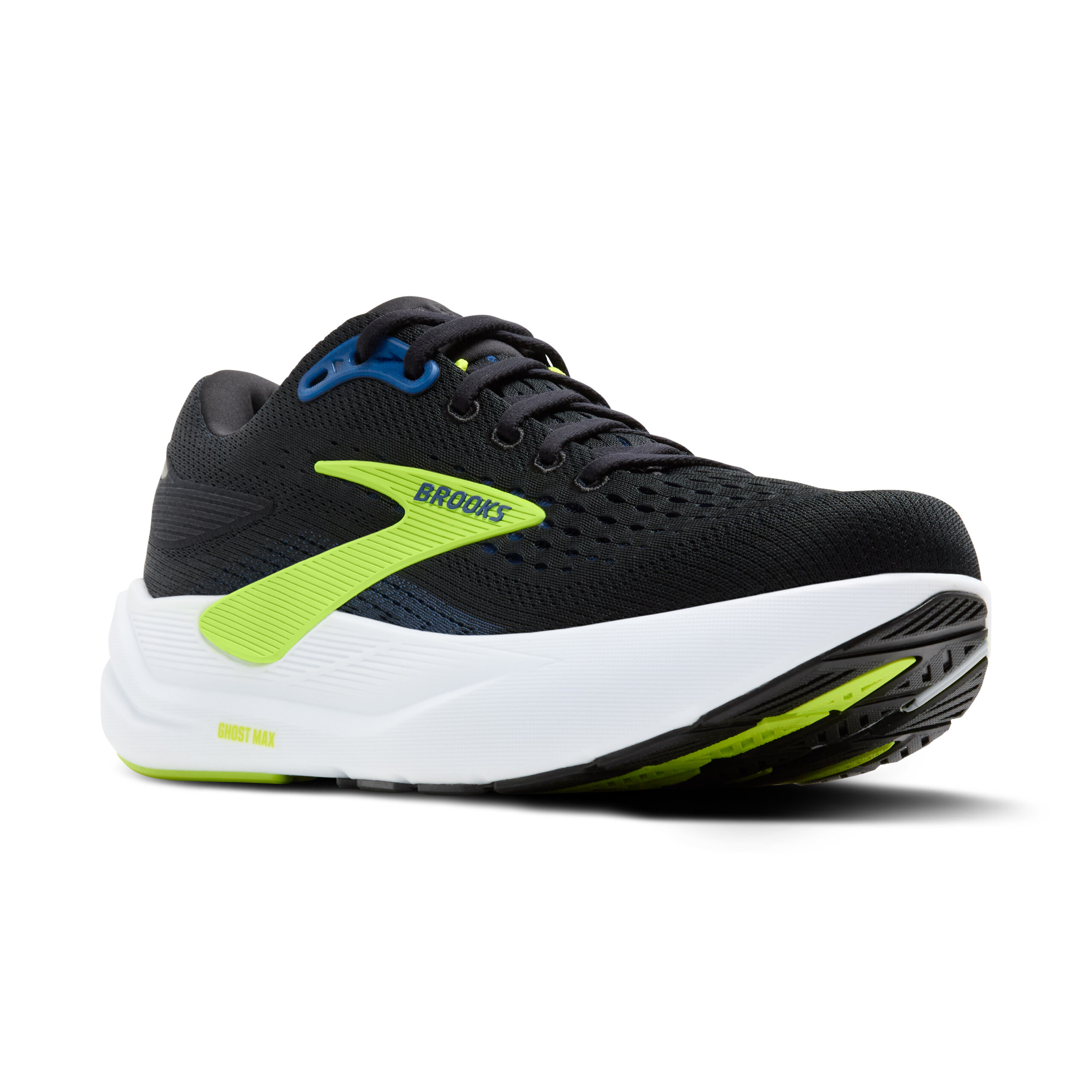 BROOKS GHOST MAX 3 Black/Navy/Acid Lime – Image 2