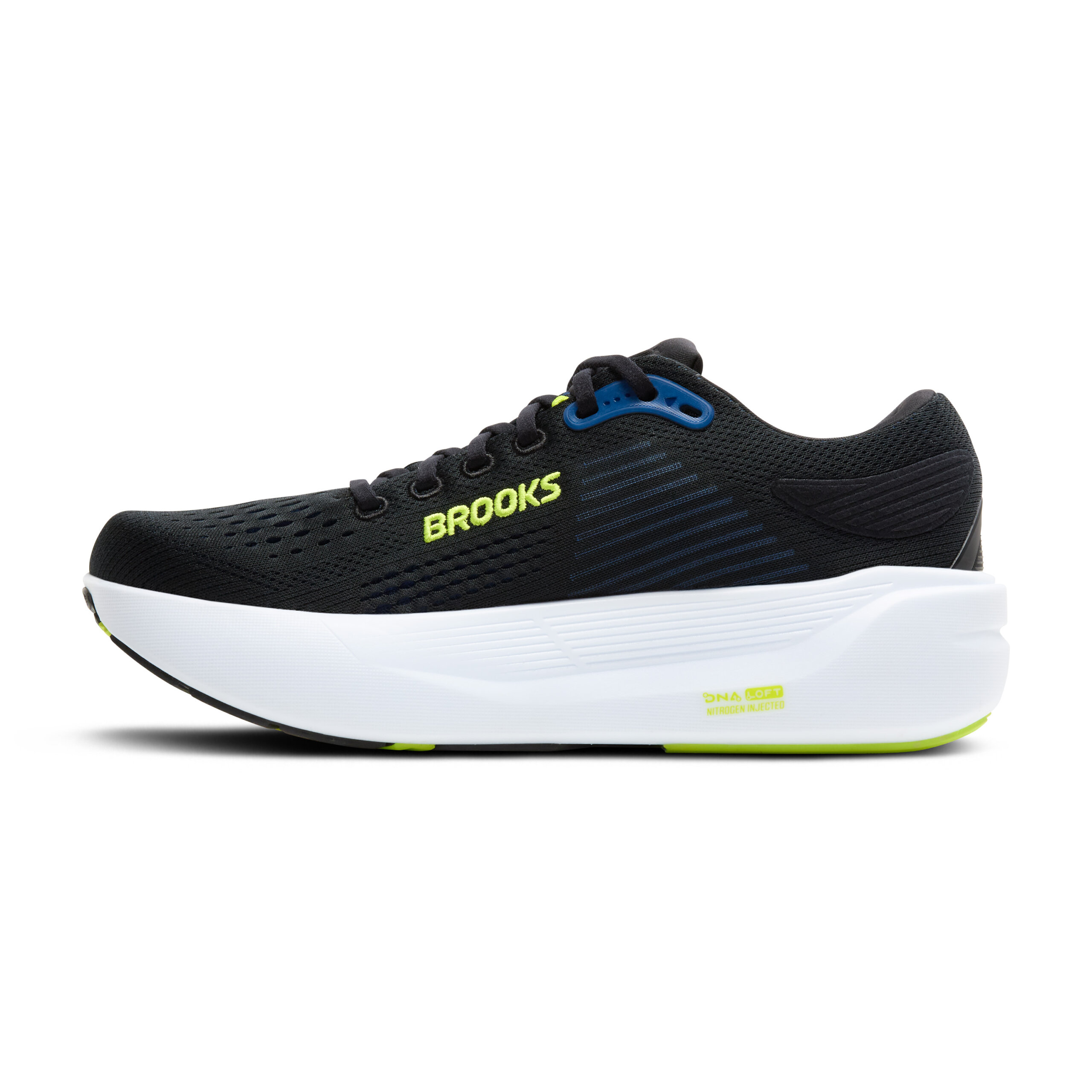 BROOKS GHOST MAX 3 Black/Navy/Acid Lime – Image 3