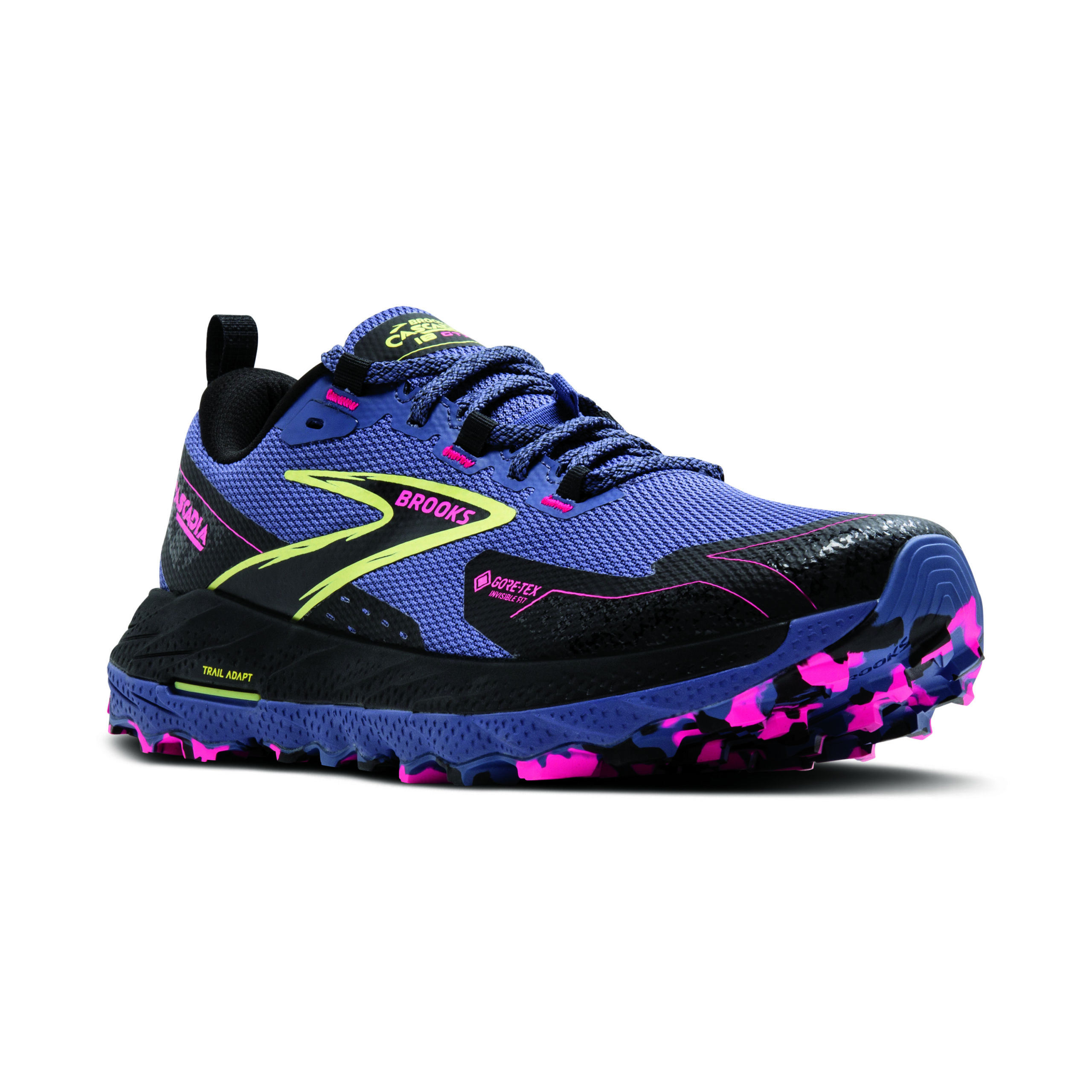 BROOKS CASCADIA 18 GTX Grey Blue/Black/Pink – Image 2