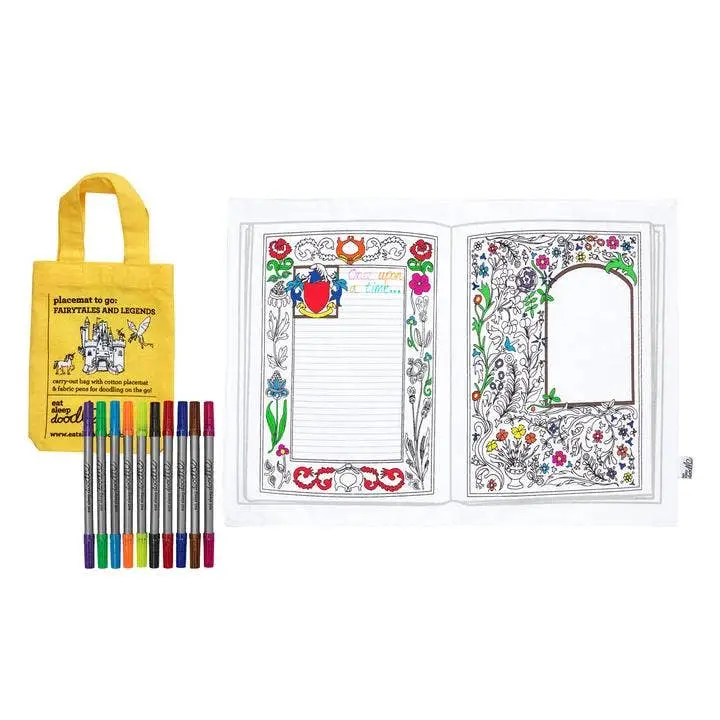 Tissu lavable à colorier Contes de fées – Image 2