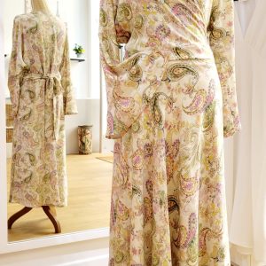 PLAKIAS imprimée cachemire vert et rose