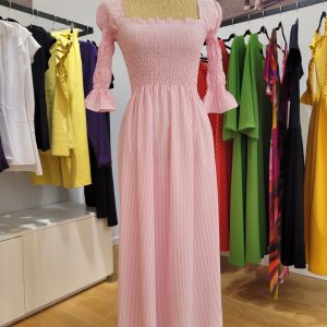 ALTINAÏ smocks rayures roses et blanches