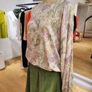 SISSI imprimée cachemire vert et rose