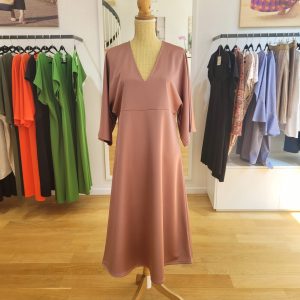 HANAÉ robe satin vieux rose