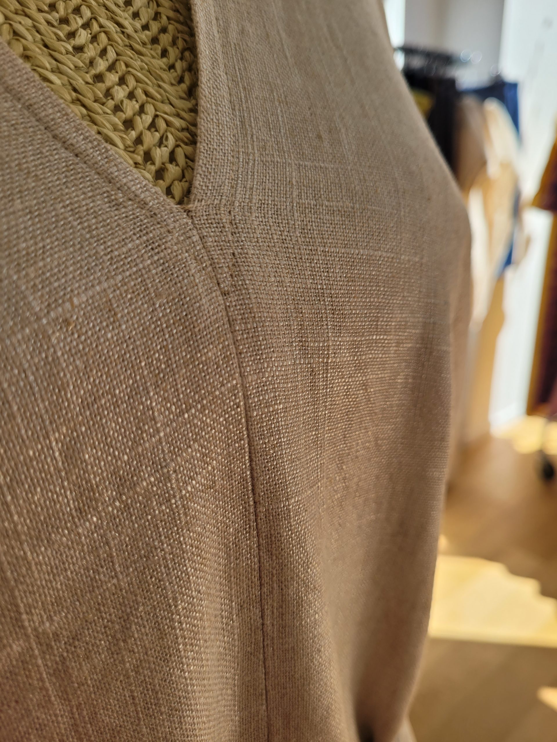 ILONA lin beige clair enduit argenté – Image 5