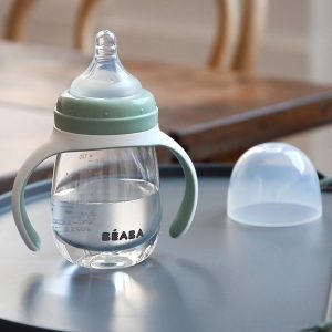 Biberon en verre d’apprentissage 2 en 1 Beaba