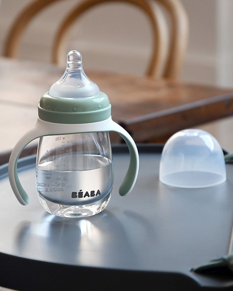 Biberon en verre d’apprentissage 2 en 1 Beaba