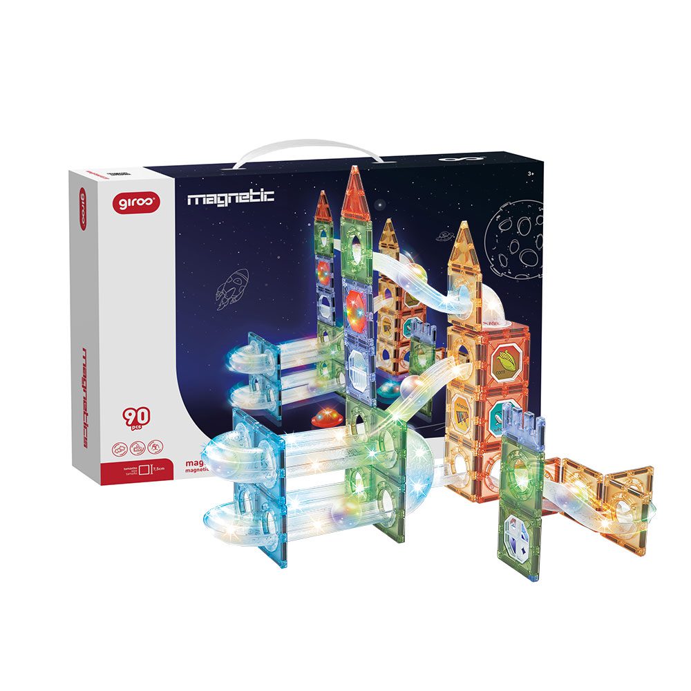 Jeu Magnétique Lumineux 3D – 90 pièces STEAM – Image 4