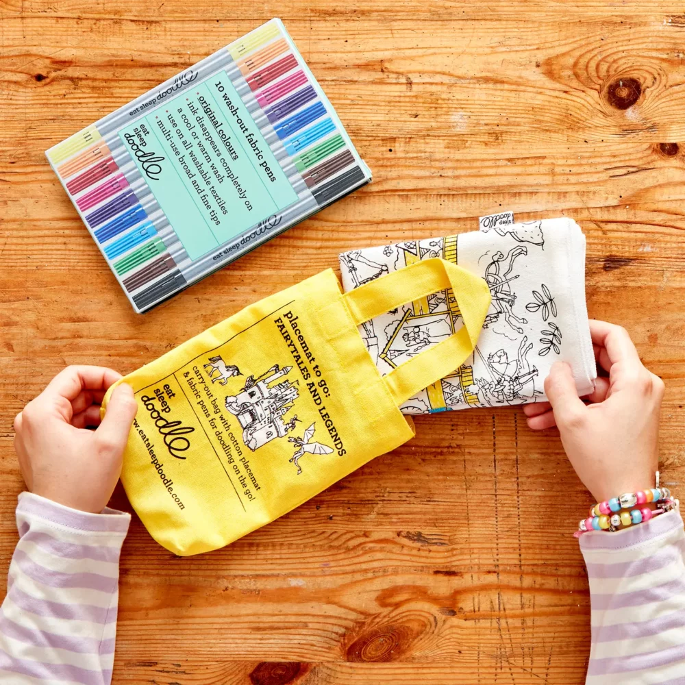 Tissu lavable à colorier Contes de fées – Image 3