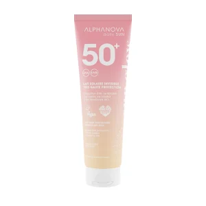 Lait solaire invisible très haute protection SPF 50+ de Alphanova