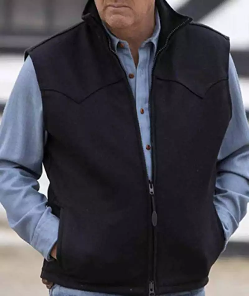 Gilet Dutton en coton noir pour homme