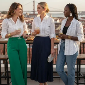 Chemise à broderie anglaise Agnès