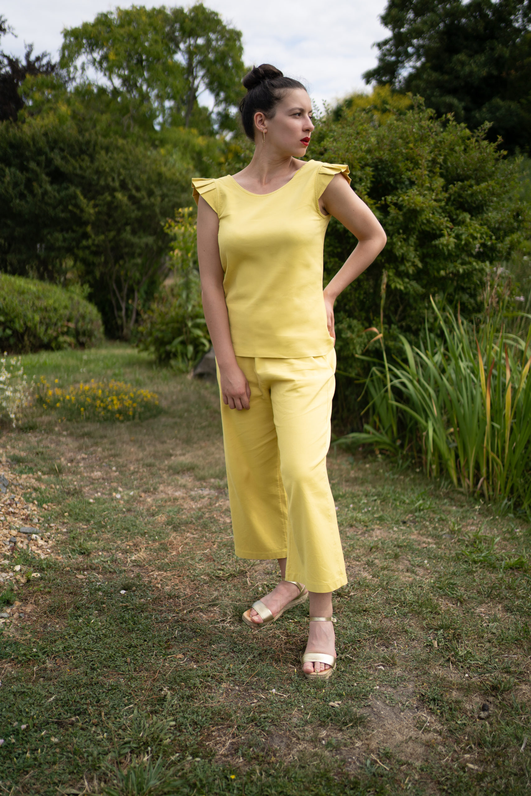 BAHIA haut volants V dos jaune – Image 4