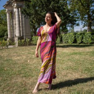 MINORQUE dégradé rose et vert graphique