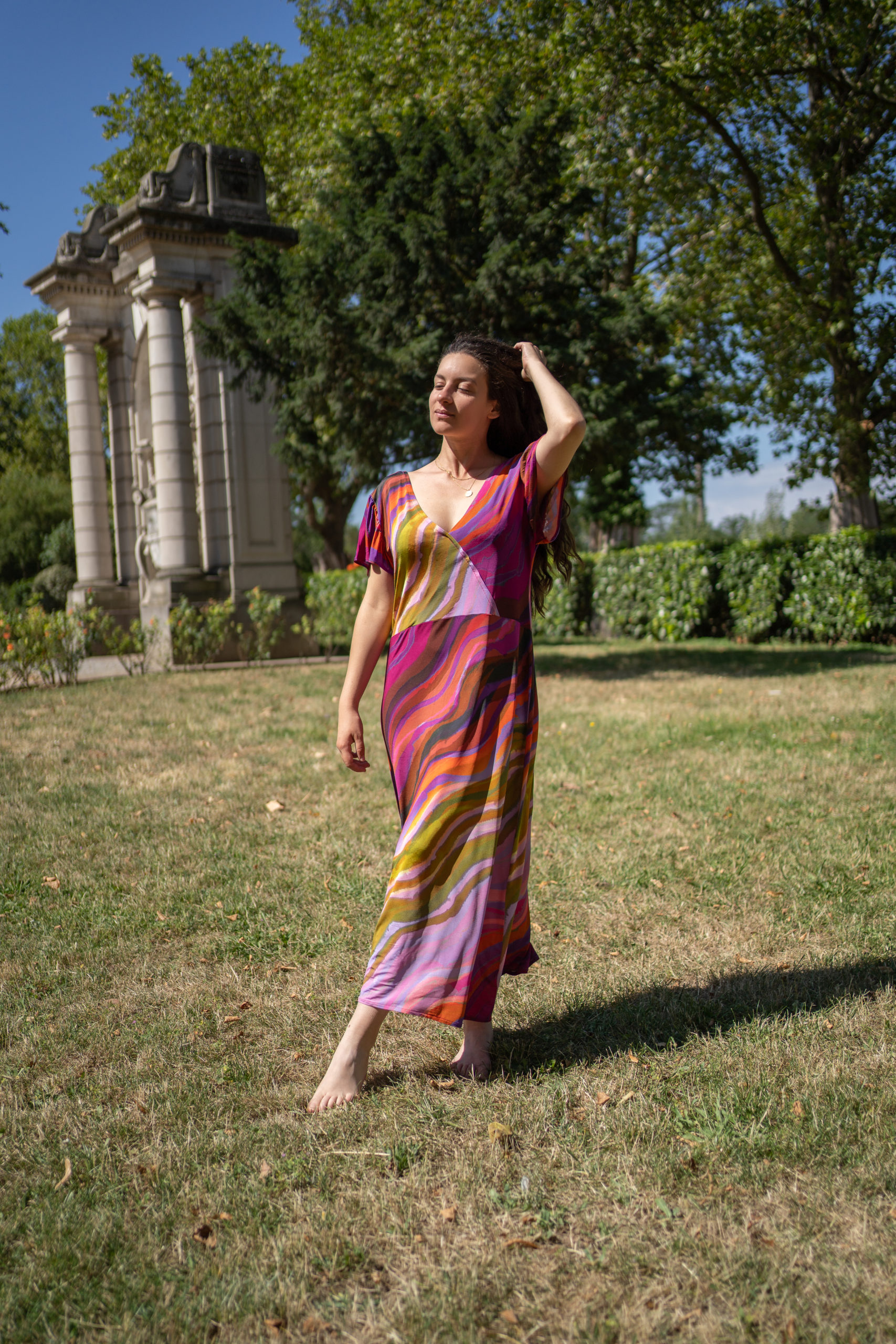 MINORQUE dégradé rose et vert graphique