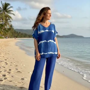 Ensemble tie & dye Bleue