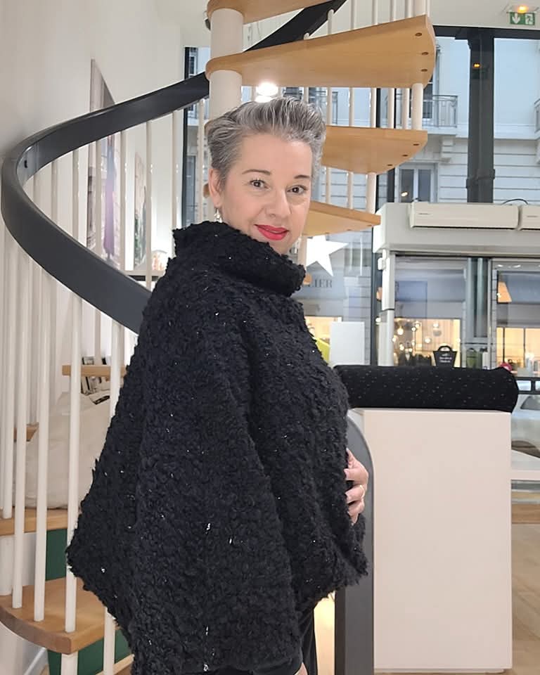 ELSA lainage bouclette noir et argent – Image 2
