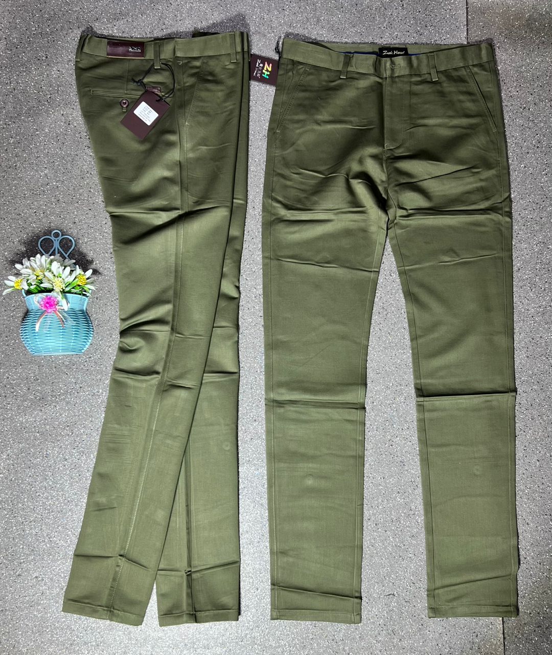 Pantalon Kaki Vert Olive – Style naturel et élégance décontractée – Image 2