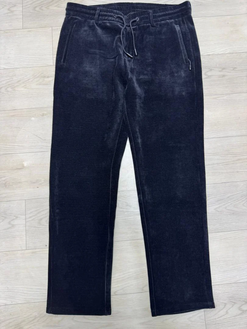 Pantalon noir homme coton lourd rayé – Élégance et confort – Image 2