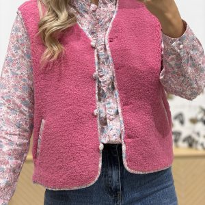 Gilet sans manches SHANNA – Rose