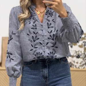 Blouse NELL – Bleue