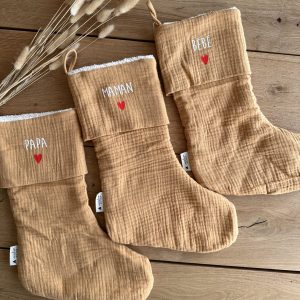 Chaussette de Noël – Camel – Atelier Wagram