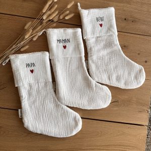 Chaussette de Noël – Blanche – Atelier Wagram