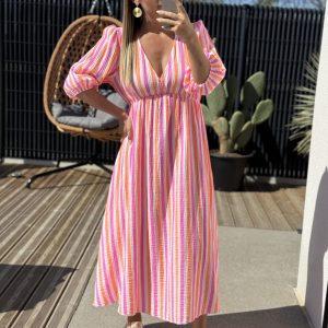 PRÉ-COMMANDE EXPEDITION VERS LE 04.02 Robe FLORA – Made in Italie