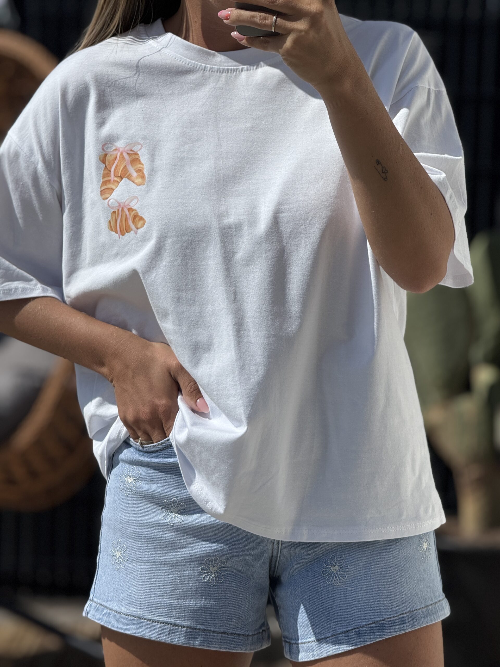 T-shirt Viennoiserie – Blanc (Made in Italie) – Image 5