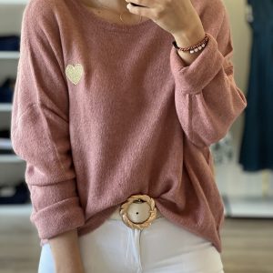 Pull ZELDA Vieux rose