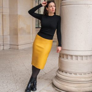 GAÏA simili cuir moutarde