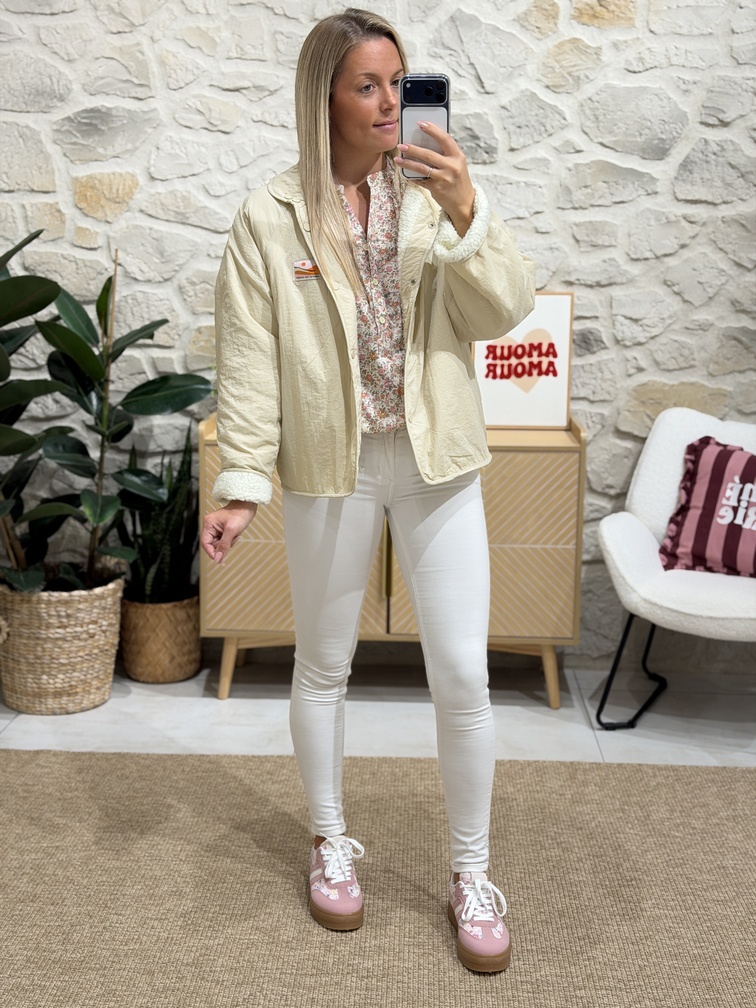 Veste réversible WILLOW – Écrue/beige – Image 7