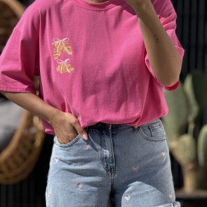 T-shirt Viennoiserie – Fuchsia (Made in Italie)