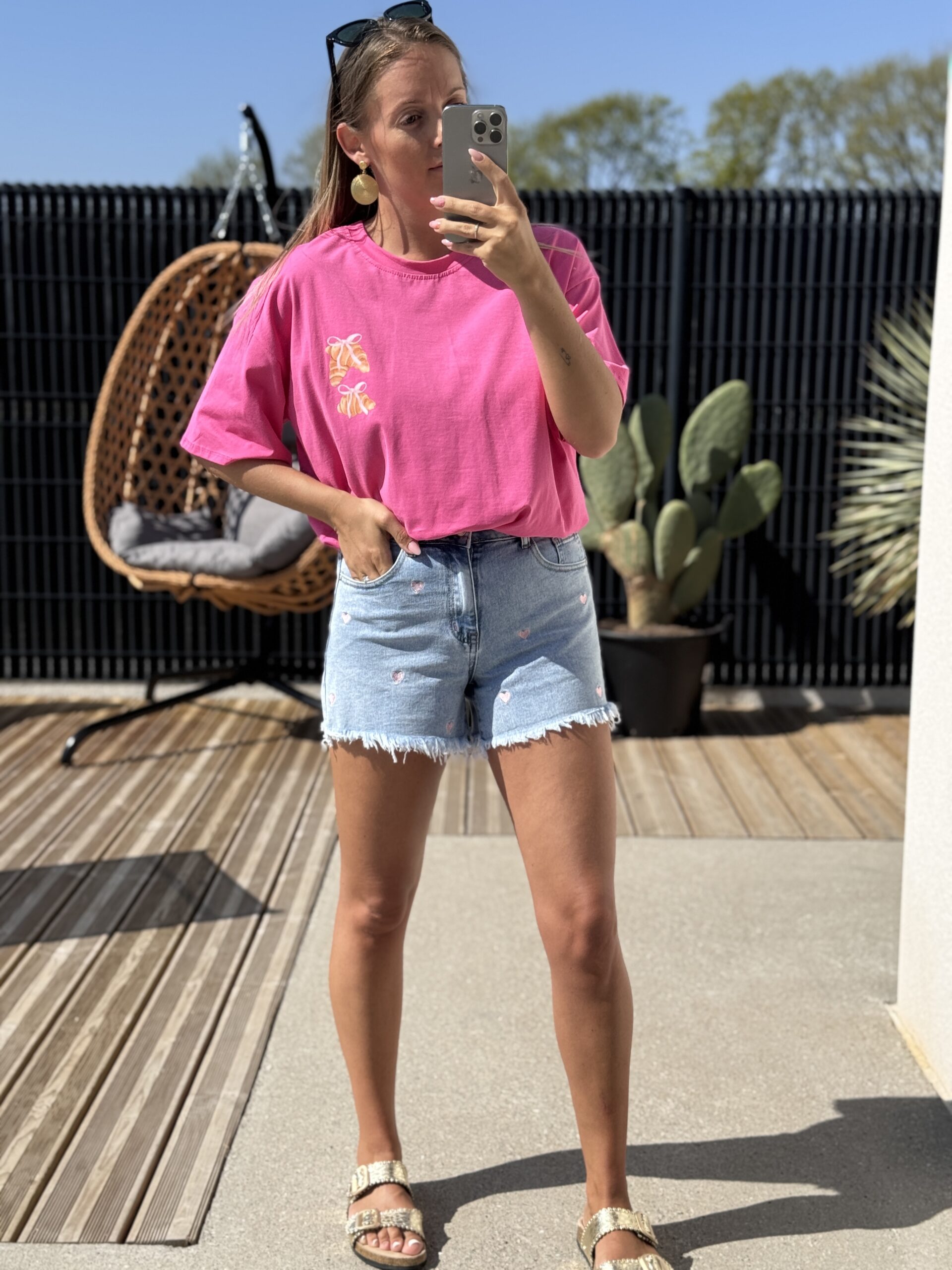 T-shirt Viennoiserie – Fuchsia (Made in Italie) – Image 5