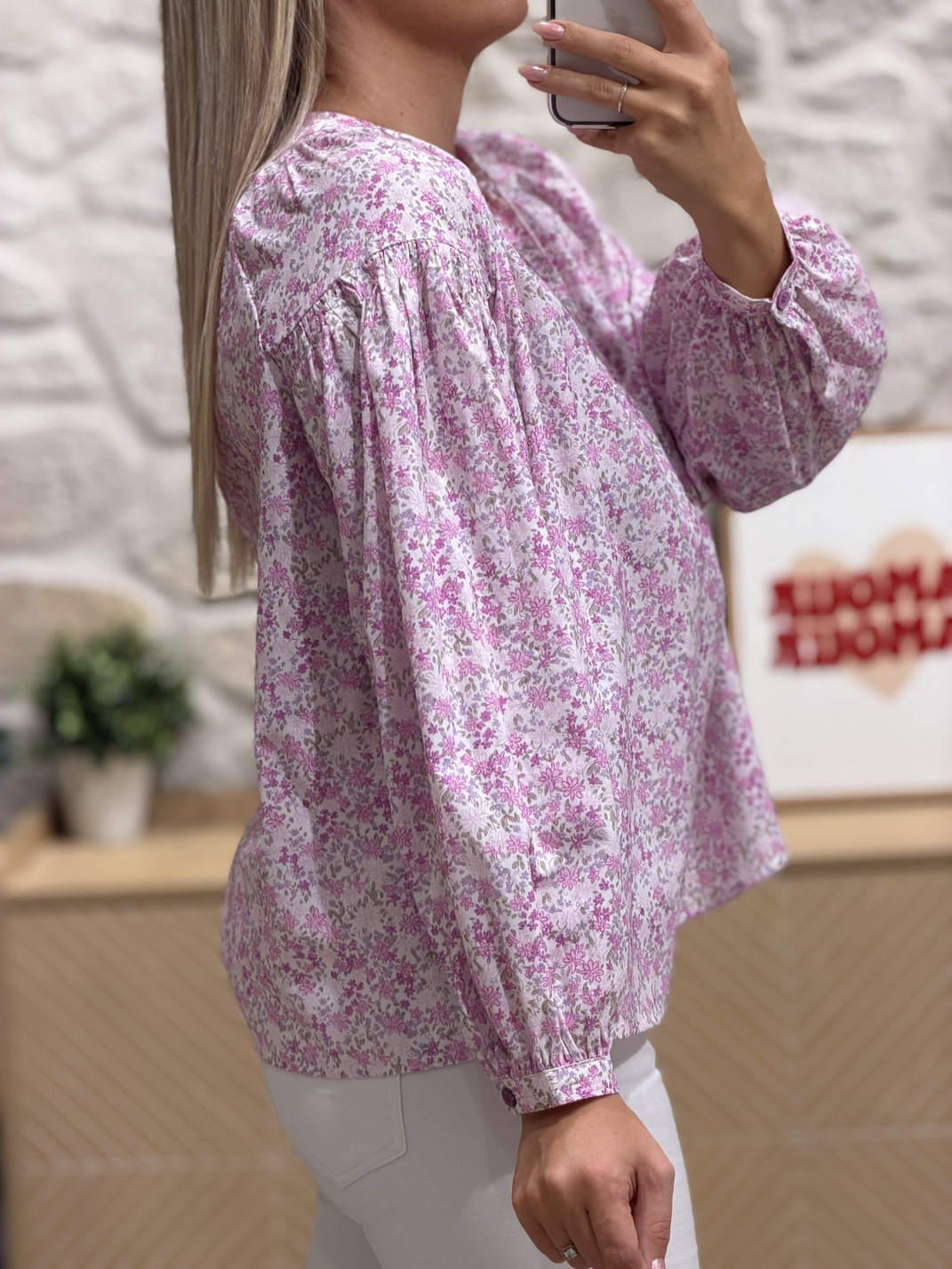 Blouse FLOWERS – LILAS – Image 4