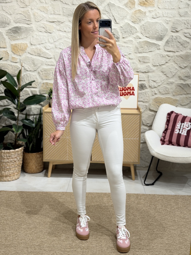 Blouse FLOWERS – LILAS – Image 6