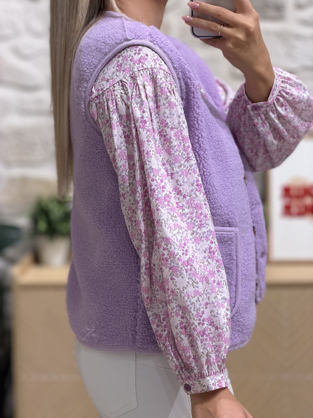 Blouse FLOWERS – LILAS – Image 8