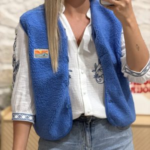 Gilet sans manches – ÉLIE – Bleu