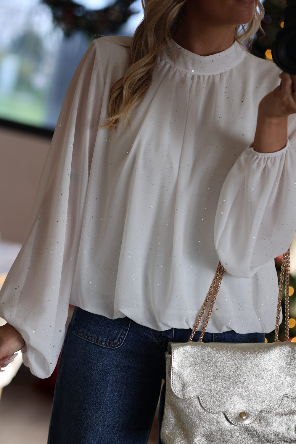 Blouse MAGIE – BLANCHE (Made in Italie) – Image 4