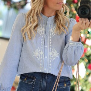 Blouse EDWIGE – Bleue