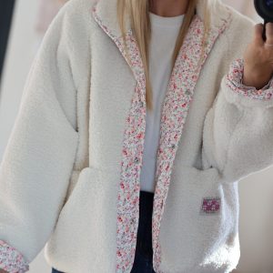 Veste réversible LIBERTY – Ecru/Fleurs