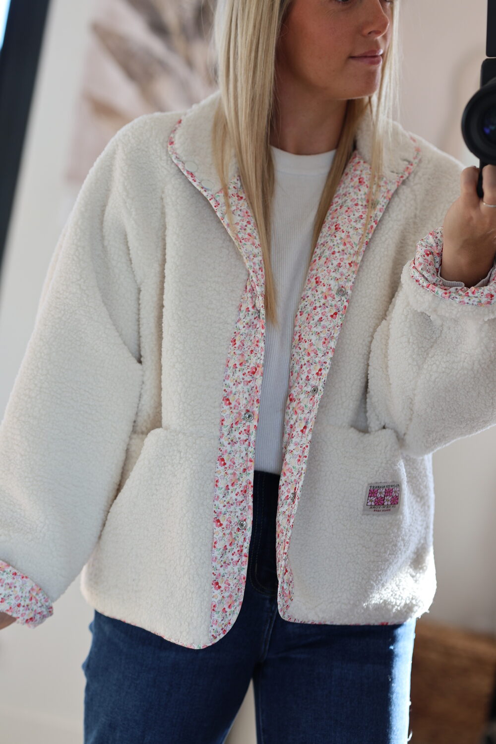 Veste réversible LIBERTY – Ecru/Fleurs – Image 9